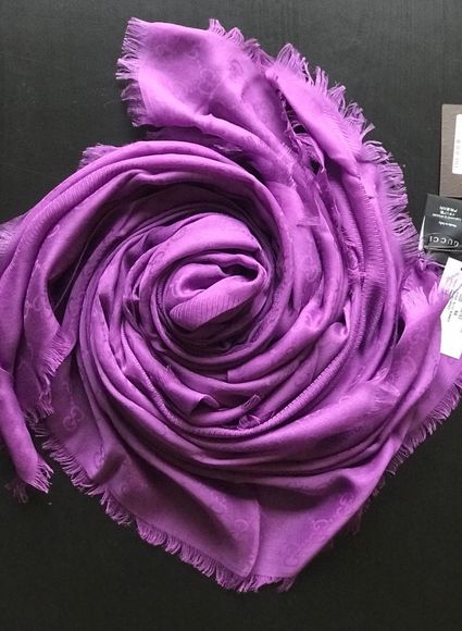 GUCCI COTTON MODAL GG SCARF - Picture 10 of 12